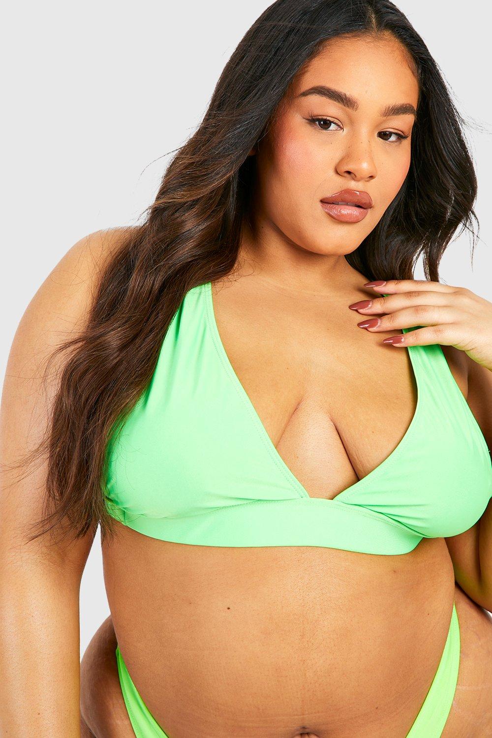 Grande taille Haut de bikini d collet plongeant boohoo